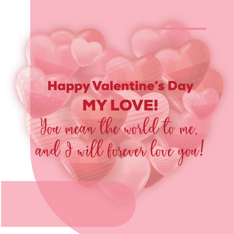 valetines day love romance post social share hearts quote png