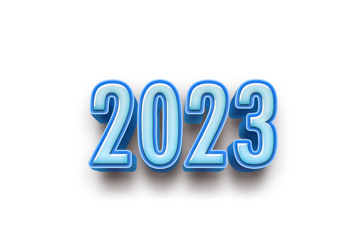 2023 3d Bosquejo azul hielo png