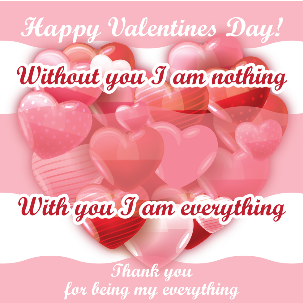 valetines day love romance post social share hearts quote png