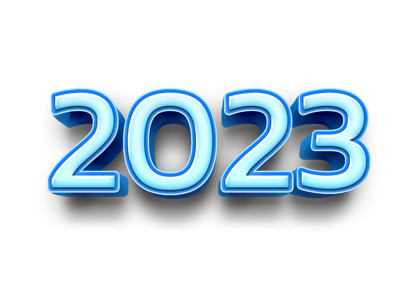 2023 3d Bosquejo azul hielo png