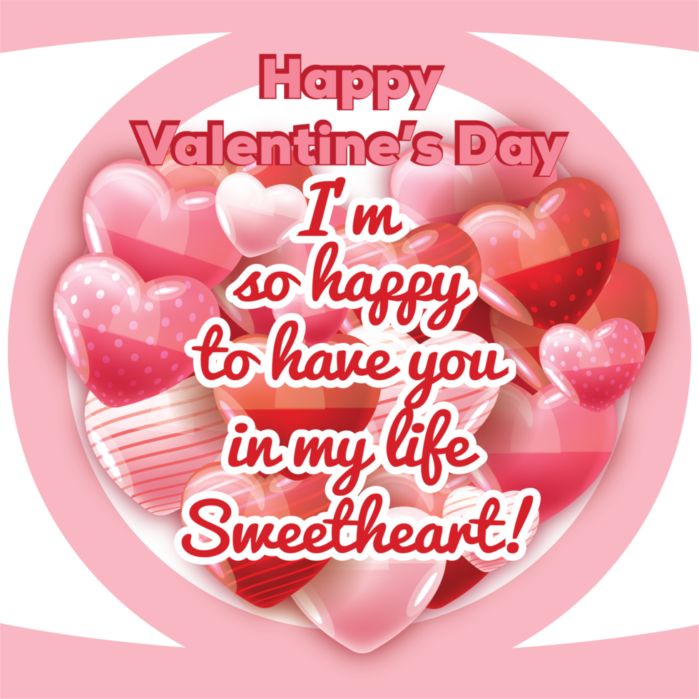 valetines day love romance post social share hearts quote png