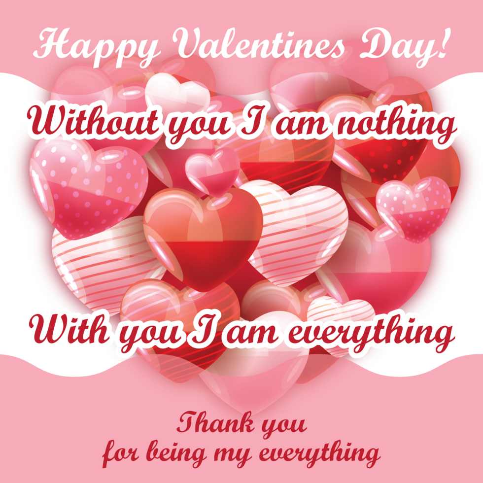 valetines day love romance post social share hearts quote png