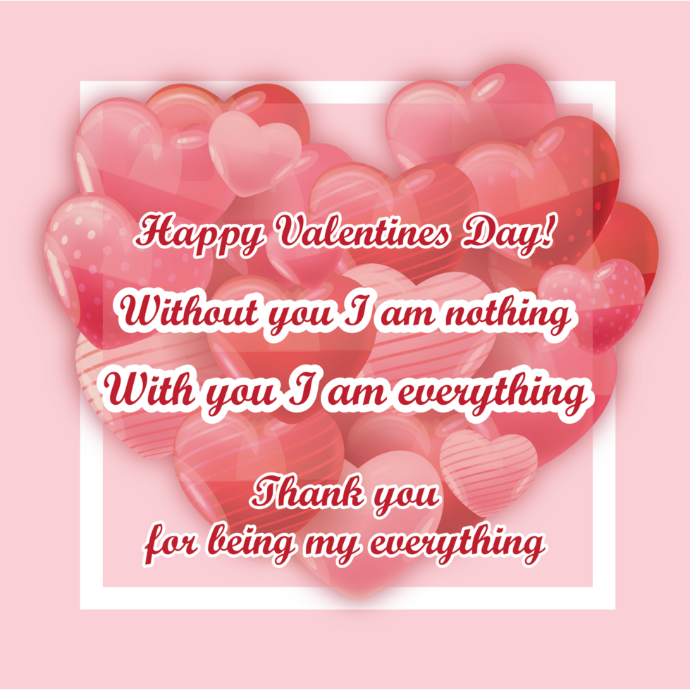 valetines day love romance post social share hearts quote png