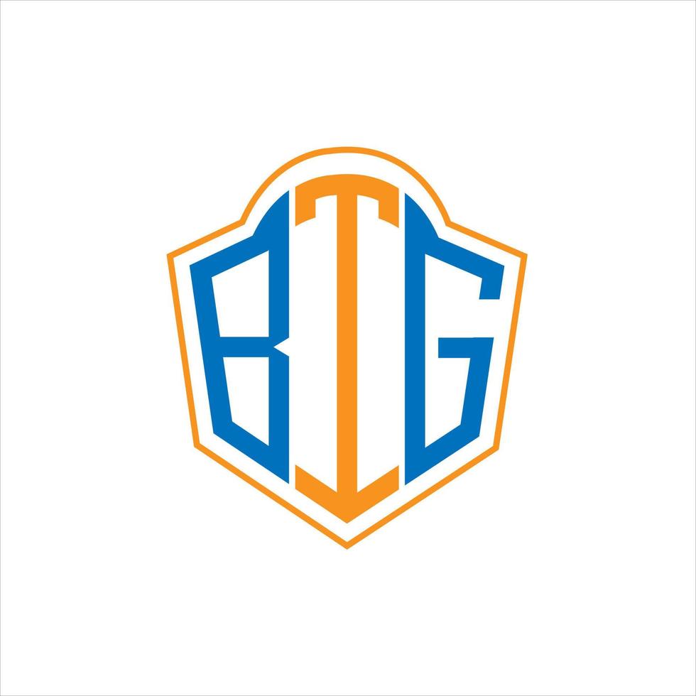 BTG abstract monogram shield logo design on white background. BTG creative initials letter logo. vector