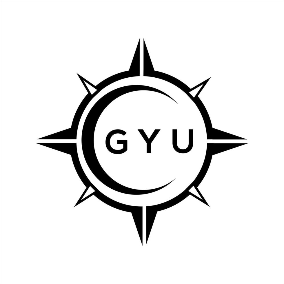 GYU abstract technology circle setting logo design on white background. GYU creative initials letter logo. vector