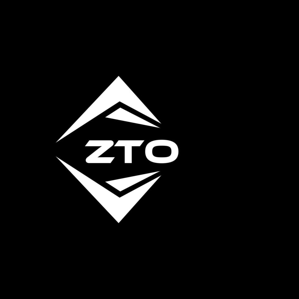 ZTO abstract technology logo design on Black background. ZTO creative initials letter logo concept. vector