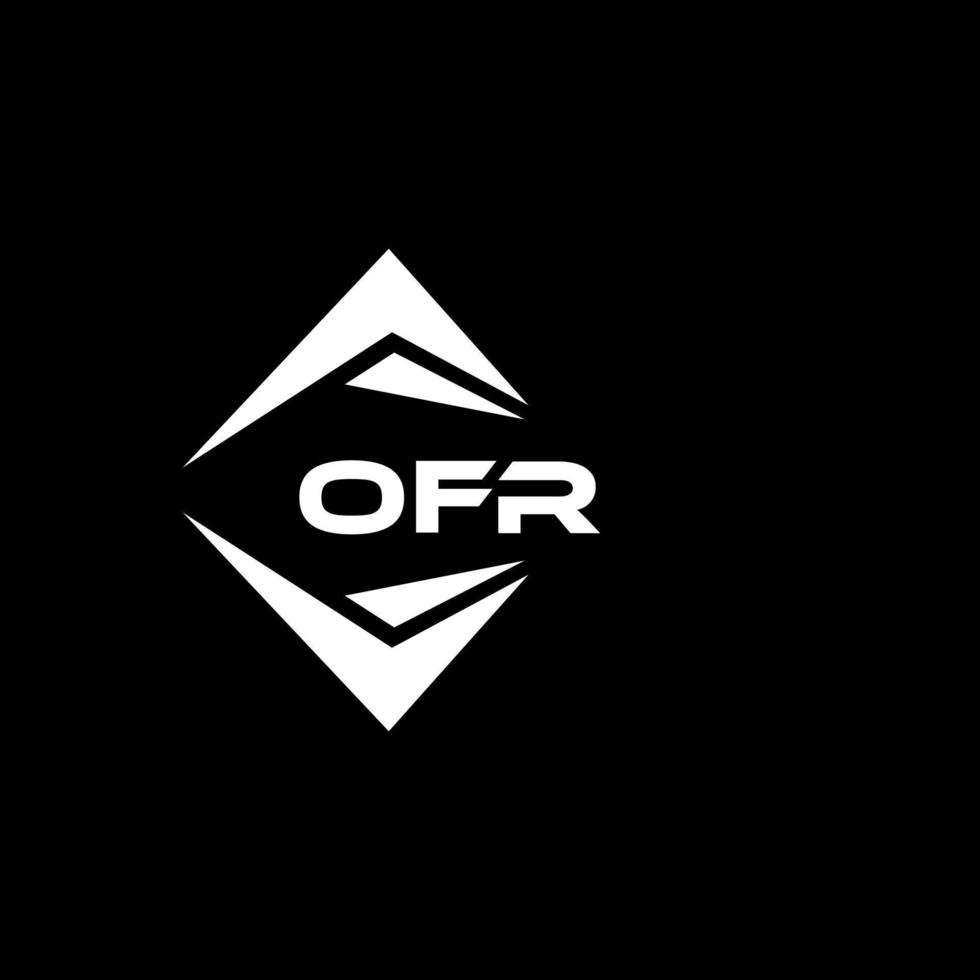 ofr resumen tecnología logo diseño en negro antecedentes. ofr creativo iniciales letra logo concepto. vector