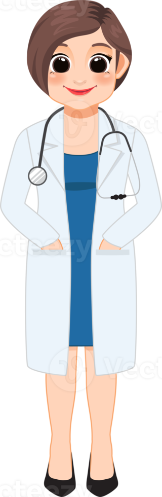 femelle médecin dans uniforme clipart, professionnel médical ouvriers, sublimation dessins, mascotte png