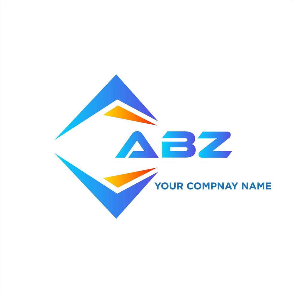 abz resumen tecnología logo diseño en blanco antecedentes. abz creativo iniciales letra logo concepto. vector