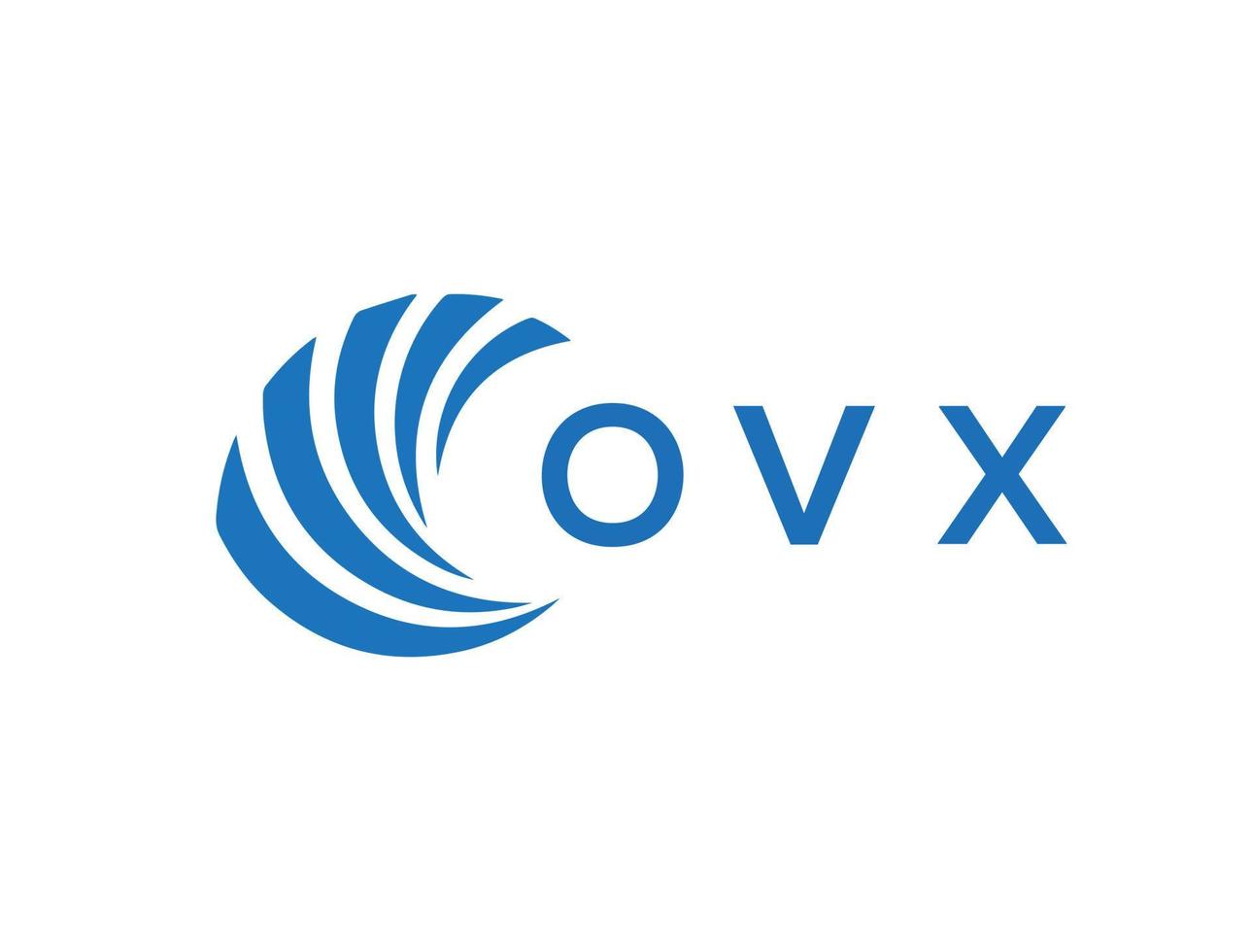 ovx letra logo diseño en blanco antecedentes. ovx creativo circulo letra logo concepto. ovx letra diseño. vector