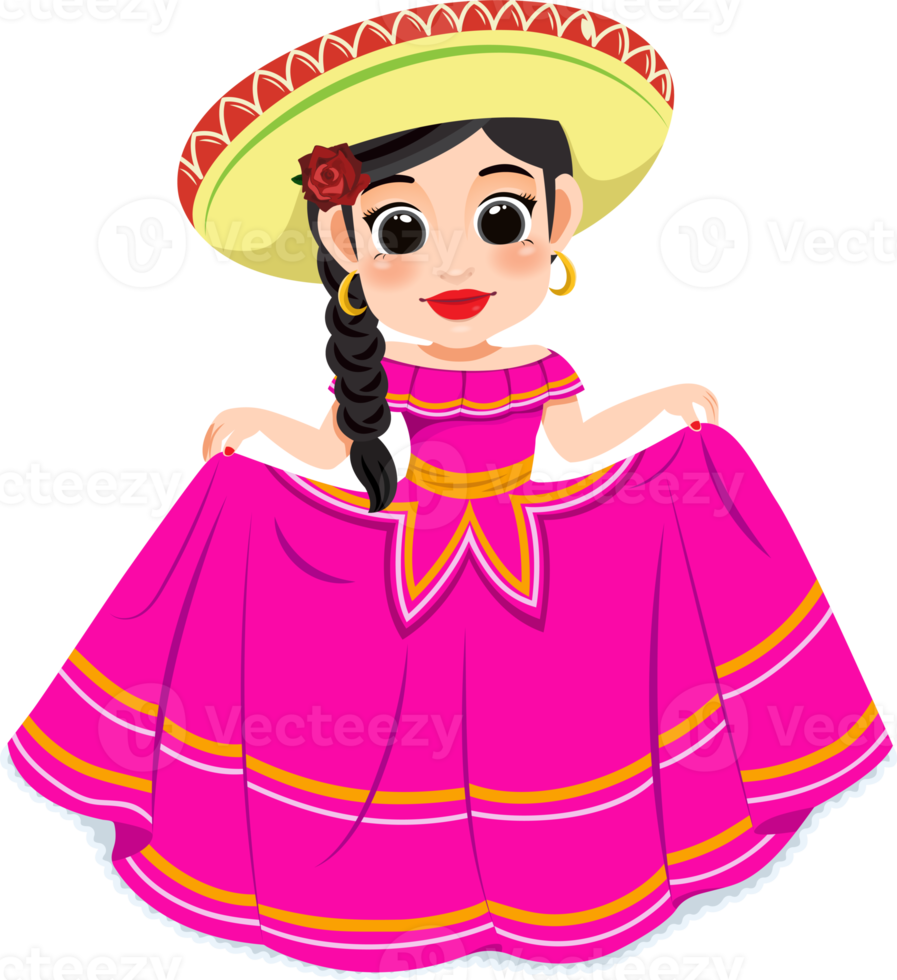 cinco de mayo - Maggio 5, federale vacanza nel Messico. cinco de mayo bandiera e manifesto design con mariachi ballerini cartone animato personaggio png