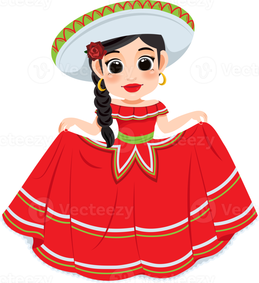 Cinco de Mayo - May 5, federal holiday in Mexico. Cinco de Mayo banner and poster design with mariachi dancers cartoon character png