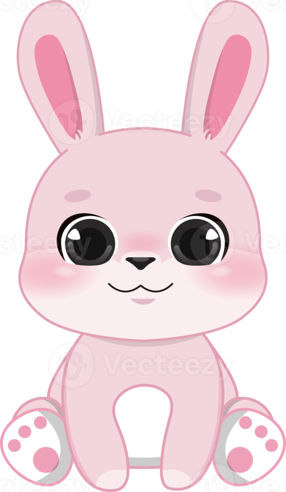 Pink Rabbit Cartoon Character png