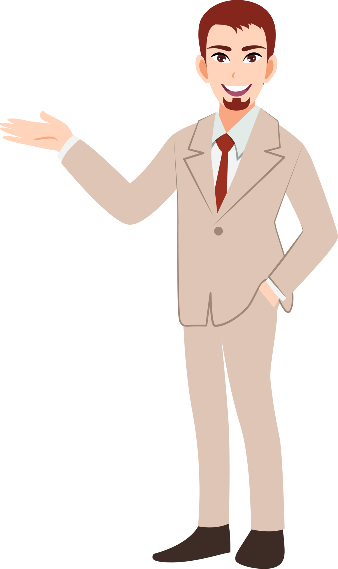 empresario dibujos animados personaje colocar. hermoso negocio hombre