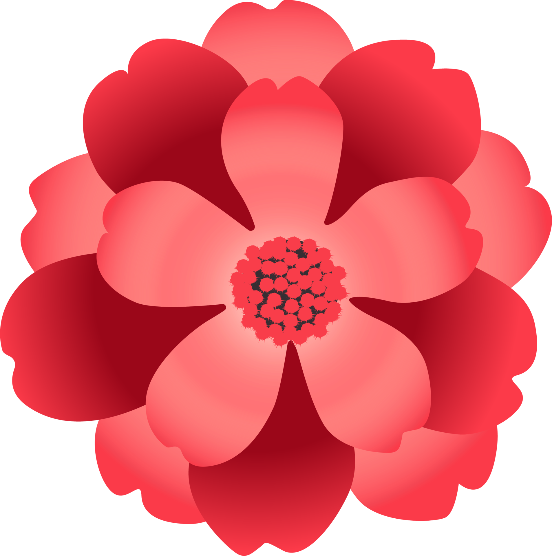 Red Flower Clipart 19840886 PNG