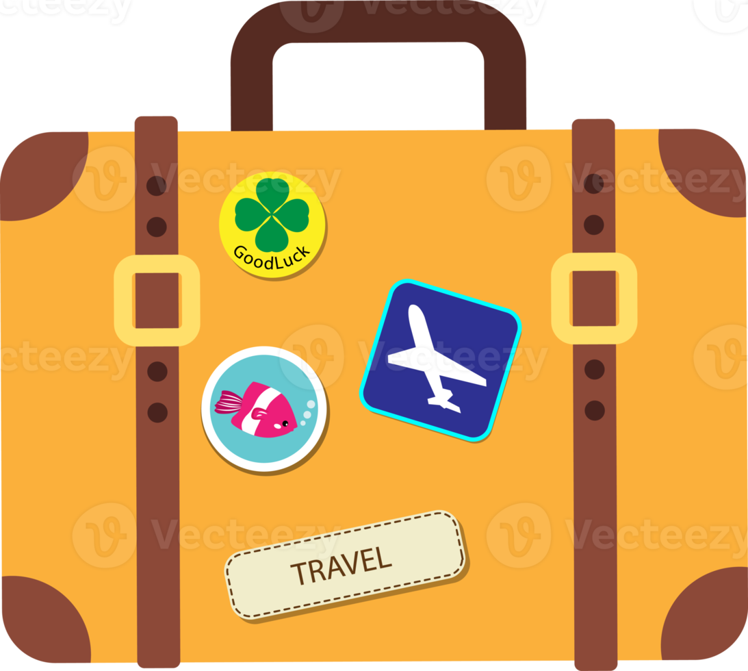 Leather Traveler Bag Flat Icon png