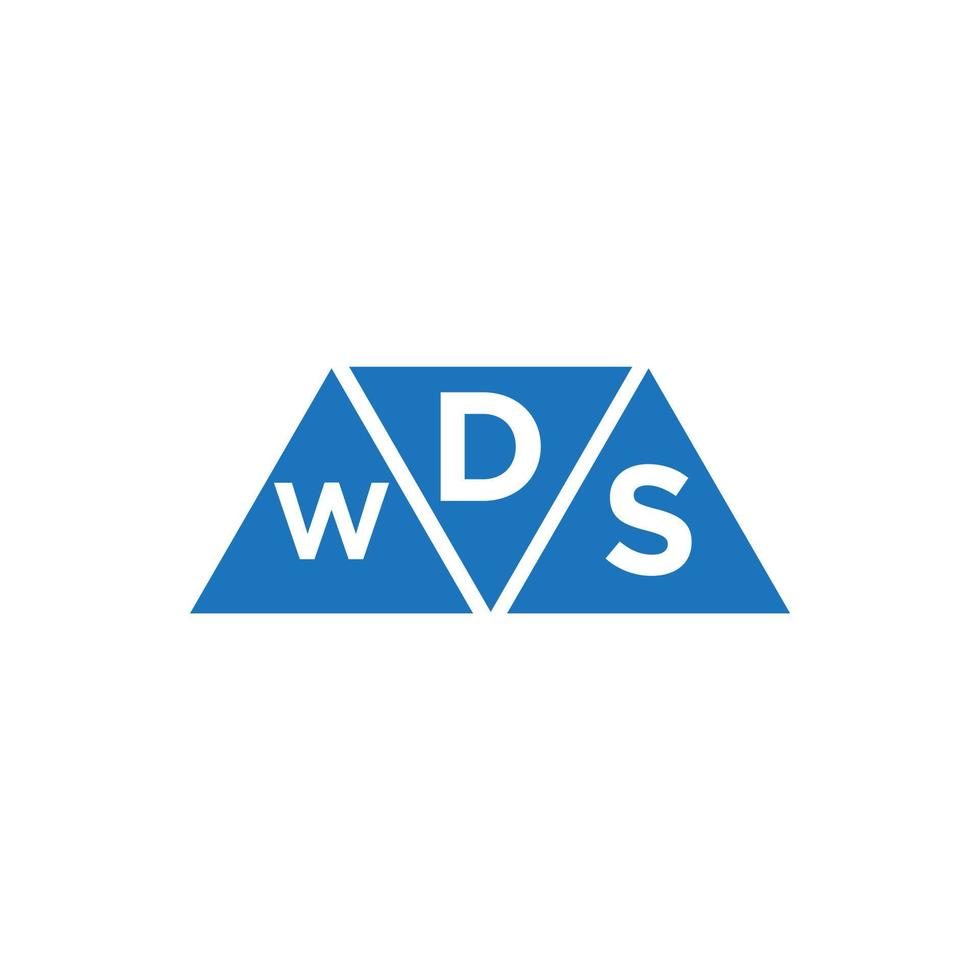 dws triángulo forma logo diseño en blanco antecedentes. dws creativo iniciales letra logo concepto. vector