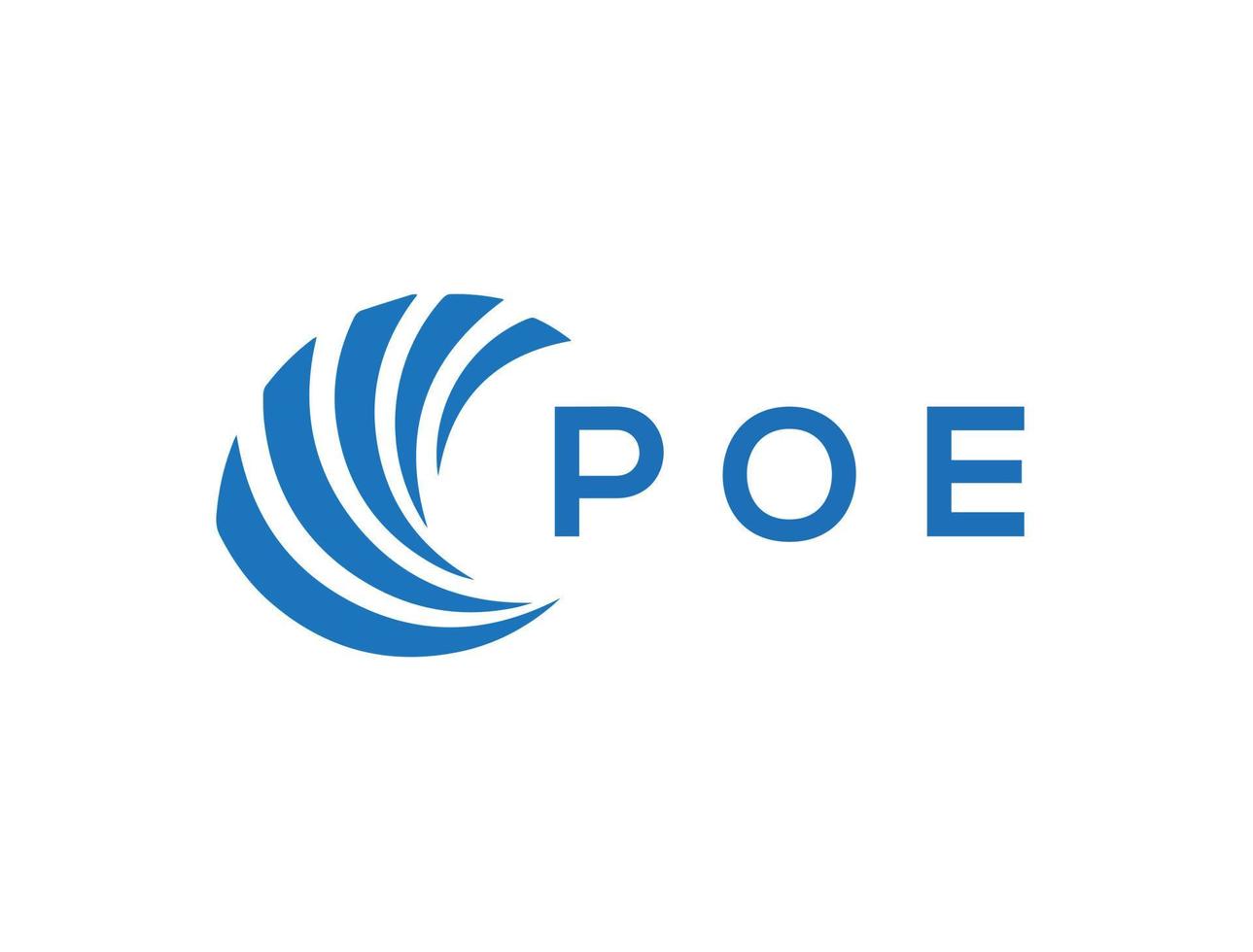 POE letter logo design on white background. POE creative circle letter logo concept. POE letter design. vector