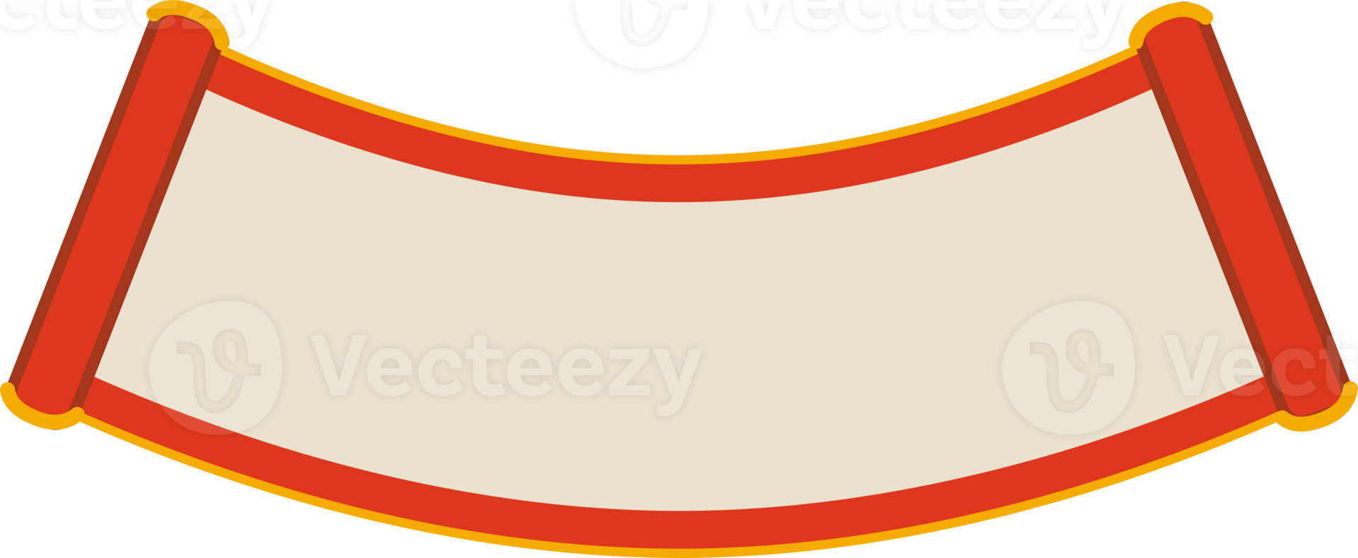Chinese paper rolling sign flat icon design png