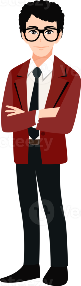 Businessman in Fall color clothing concept png