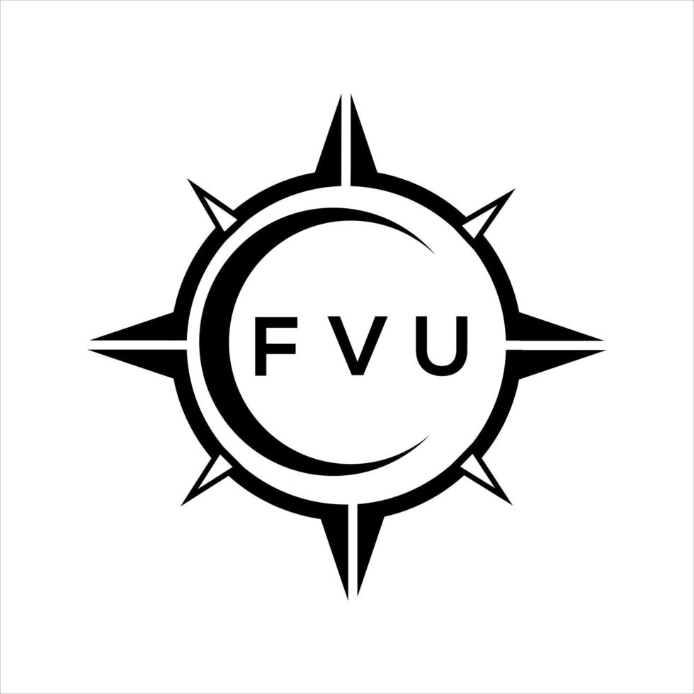 fvu resumen tecnología circulo ajuste logo diseño en blanco antecedentes. fvu creativo iniciales letra logo. vector