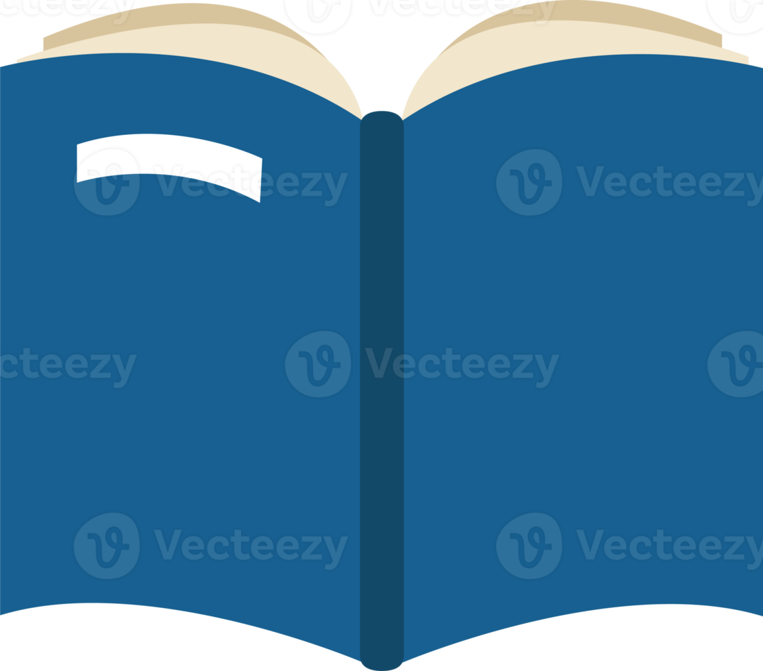 Open book blue color Flat icon 19841210 PNG