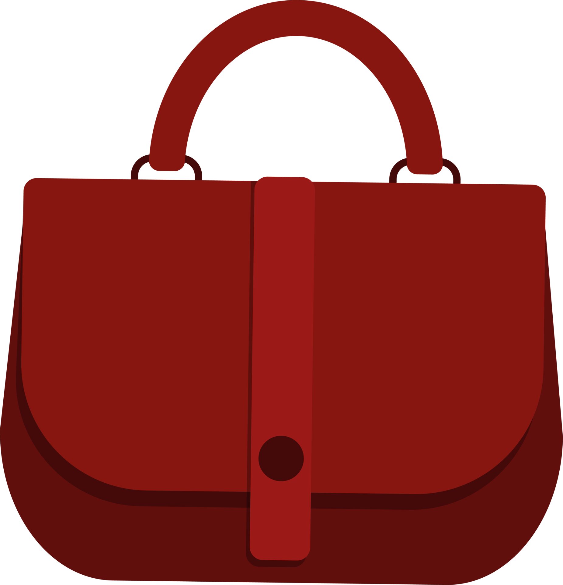 Red handbag women flat icon 19841243 PNG