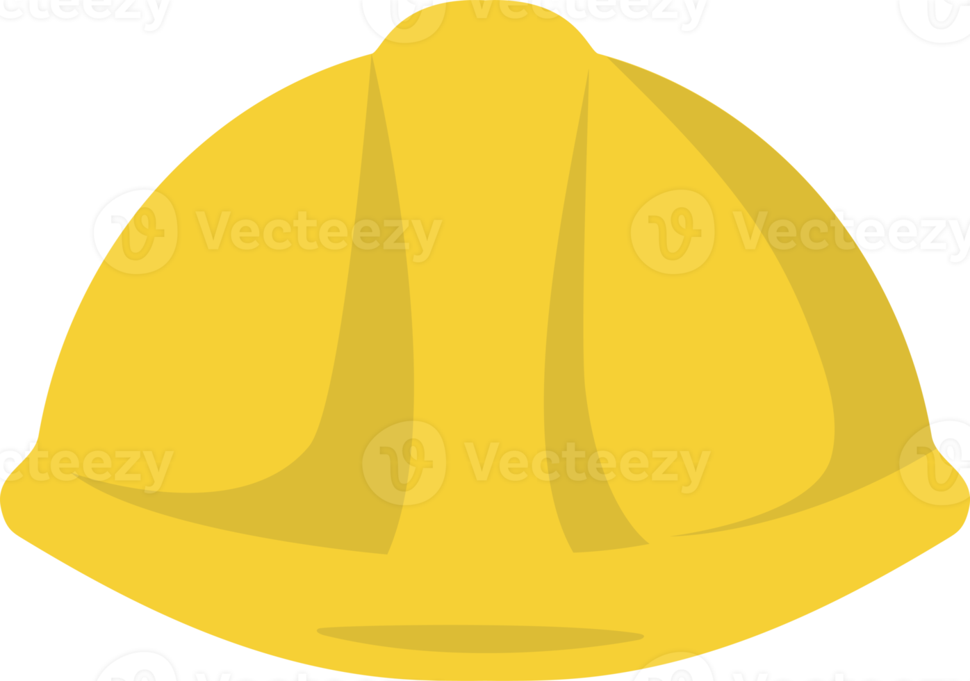 giallo sicurezza casco piatto icona. difficile cappello costruzione icona png