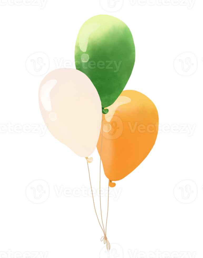 Happy St. Patrick's Day Balloon Watercolor style png
