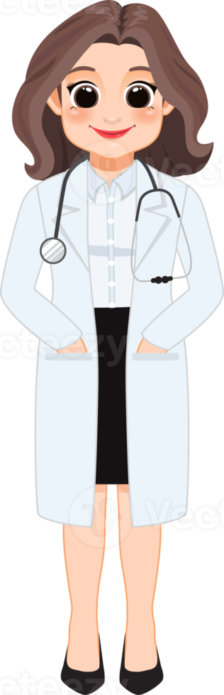 fêmea médico dentro uniforme clipart, profissional médico trabalhadores,  sublimação desenhos, mascote png 19841387 PNG