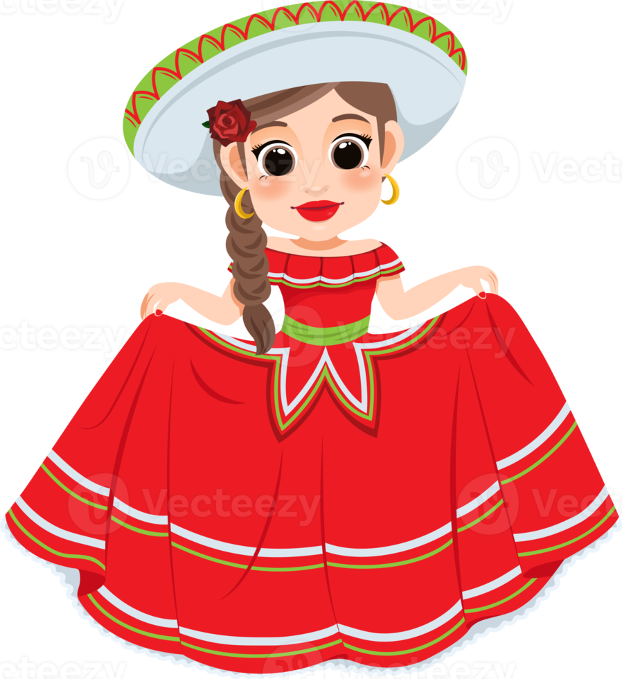 Cinco de Mayo - May 5, federal holiday in Mexico. Cinco de Mayo banner and poster design with mariachi dancers cartoon character png