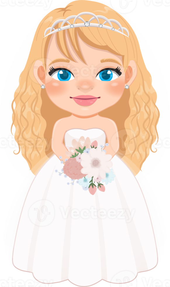 Cute Bride or Marriage Flat Icon Design png