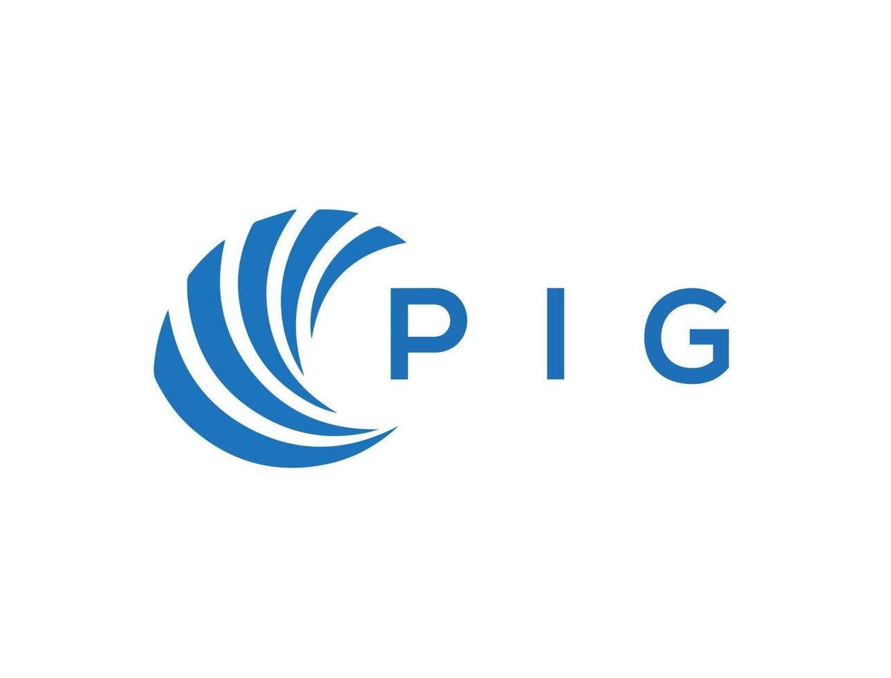PIG letter logo design on white background. PIG creative circle letter logo concept. PIG letter design. vector