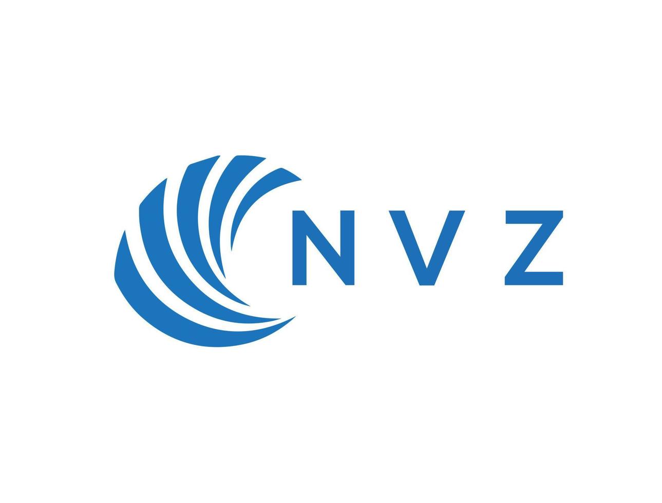 nvz letra logo diseño en blanco antecedentes. nvz creativo circulo letra logo concepto. nvz letra diseño. vector