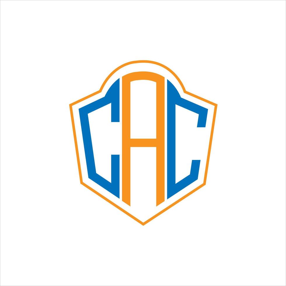 CAC abstract monogram shield logo design on white background. CAC creative initials letter logo. vector