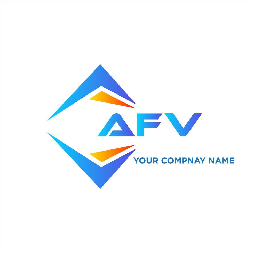 afv resumen tecnología logo diseño en blanco antecedentes. afv creativo iniciales letra logo concepto. vector