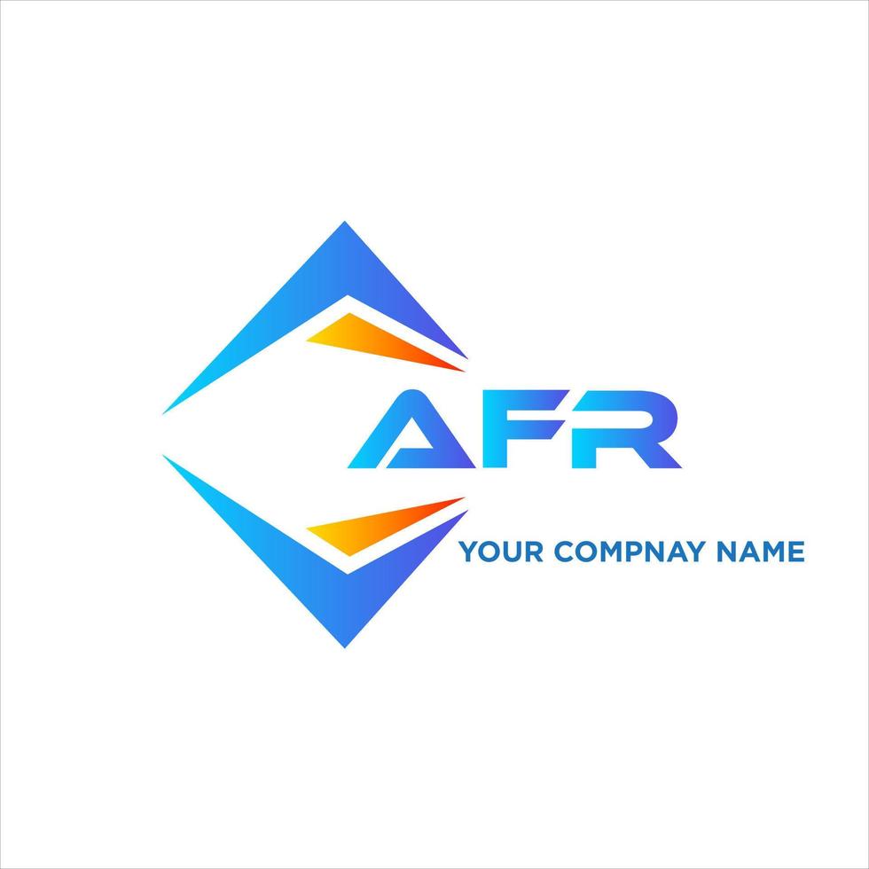 AFR abstract technology logo design on white background. AFR creative initials letter logo concept. vector