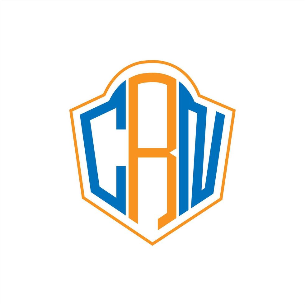 CRN abstract monogram shield logo design on white background. CRN creative initials letter logo. vector