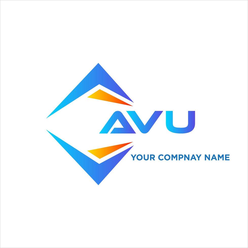 AVU abstract technology logo design on white background. AVU creative initials letter logo concept. vector