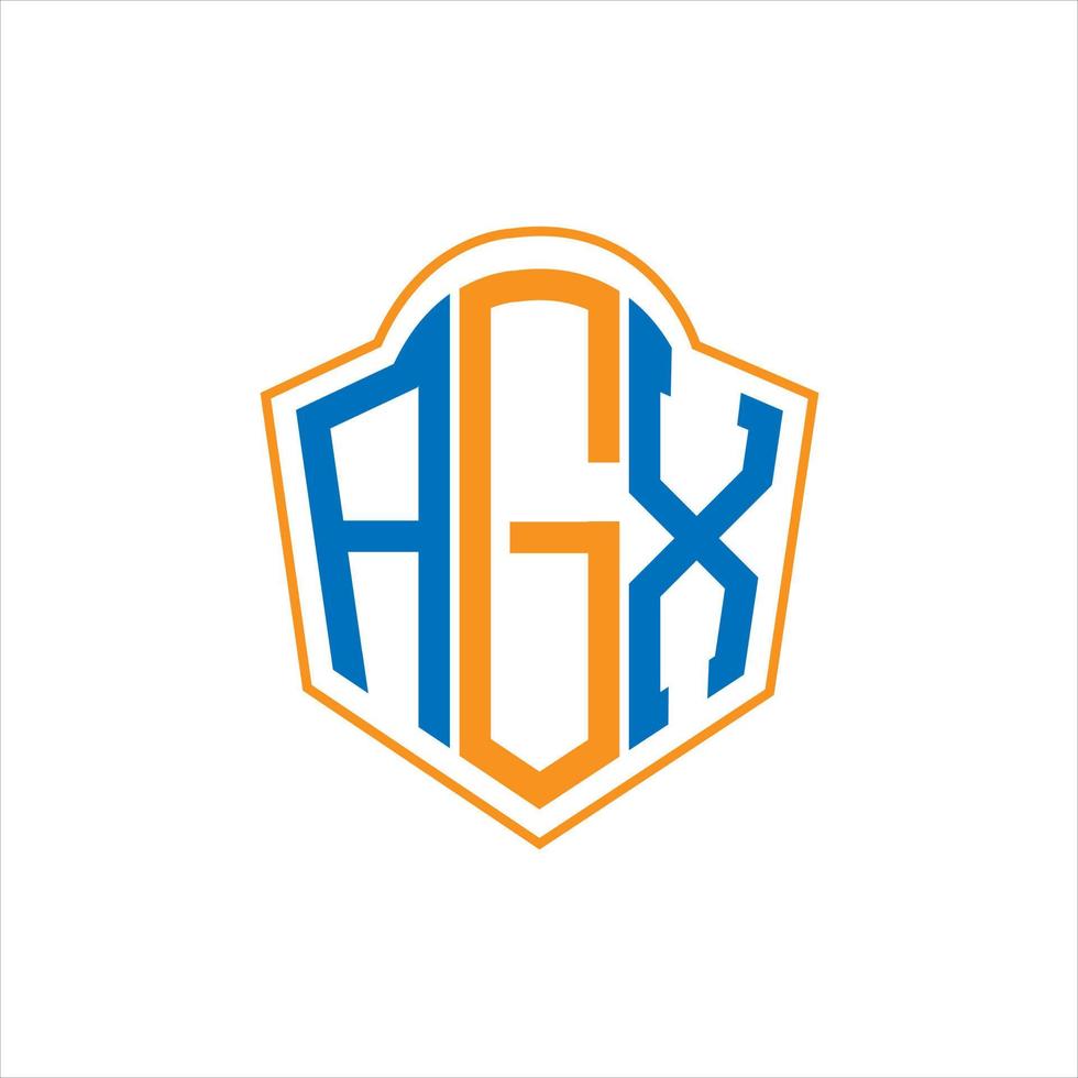 agx resumen monograma proteger logo diseño en blanco antecedentes. agx creativo iniciales letra logo. vector