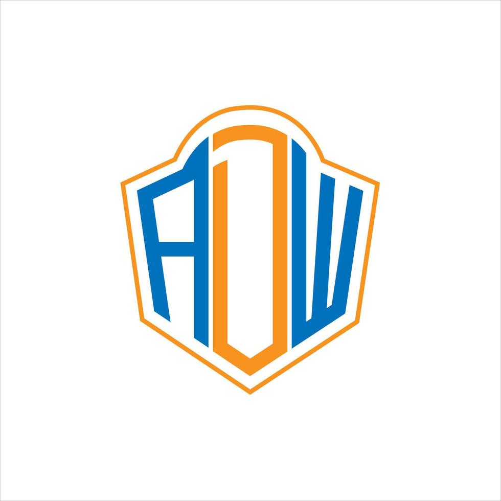 adw resumen monograma proteger logo diseño en blanco antecedentes. adw creativo iniciales letra logo. vector