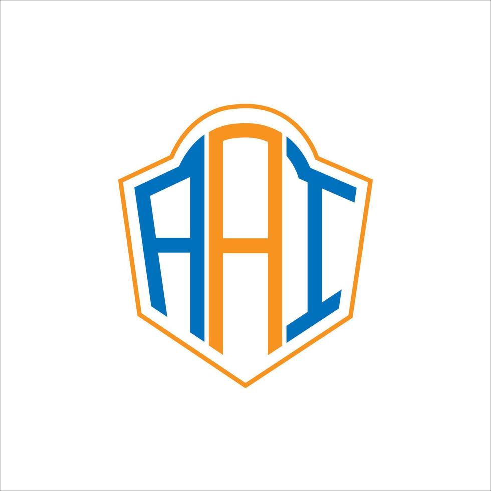 AAI abstract monogram shield logo design on white background. AAI creative initials letter logo. vector