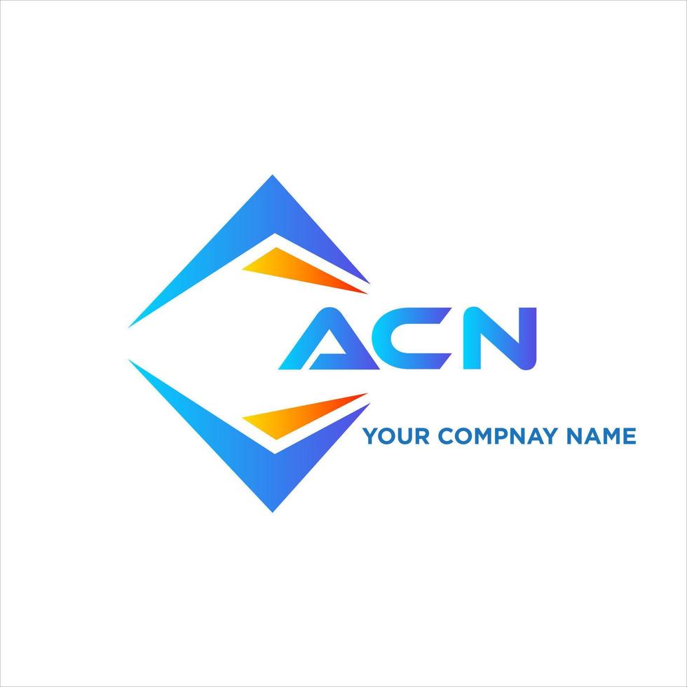 acn resumen tecnología logo diseño en blanco antecedentes. acn creativo iniciales letra logo concepto. vector