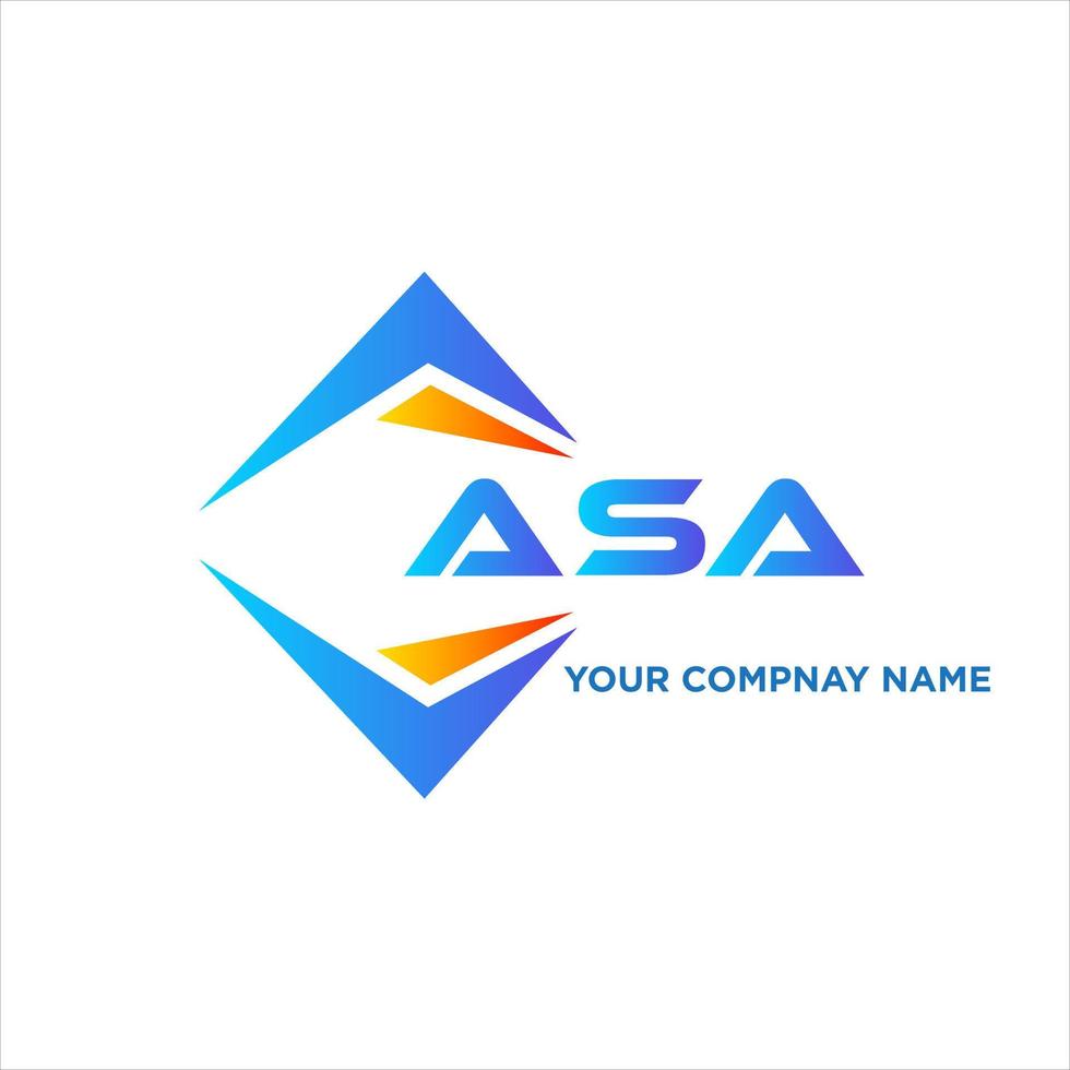 ASA abstract technology logo design on white background. ASA creative initials letter logo concept. vector