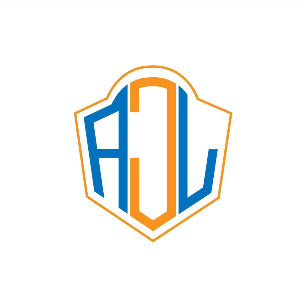 ajl resumen monograma proteger logo diseño en blanco antecedentes. ajl creativo iniciales letra logo. vector