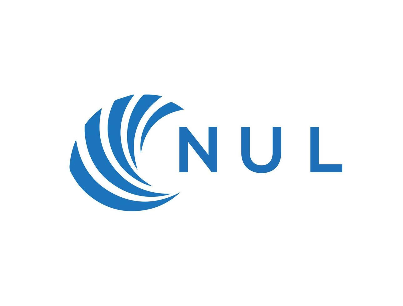 NUL letter logo design on white background. NUL creative circle letter logo concept. NUL letter design. vector