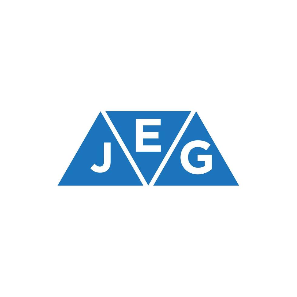 EJG triangle shape logo design on white background. EJG creative initials letter logo concept. vector