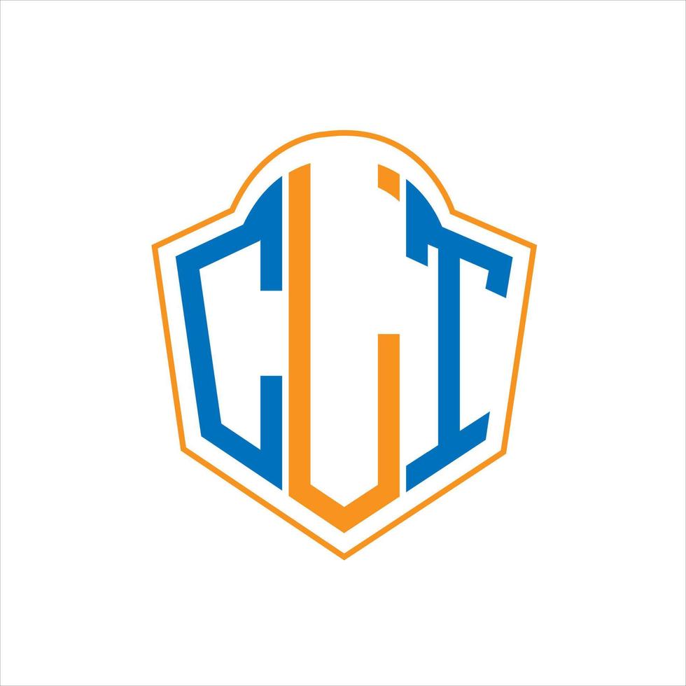 CLT abstract monogram shield logo design on white background. CLT creative initials letter logo. vector