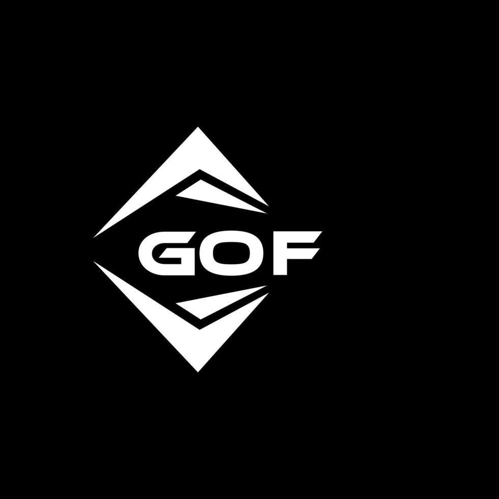 GOF abstract technology logo design on Black background. GOF creative initials letter logo concept. vector