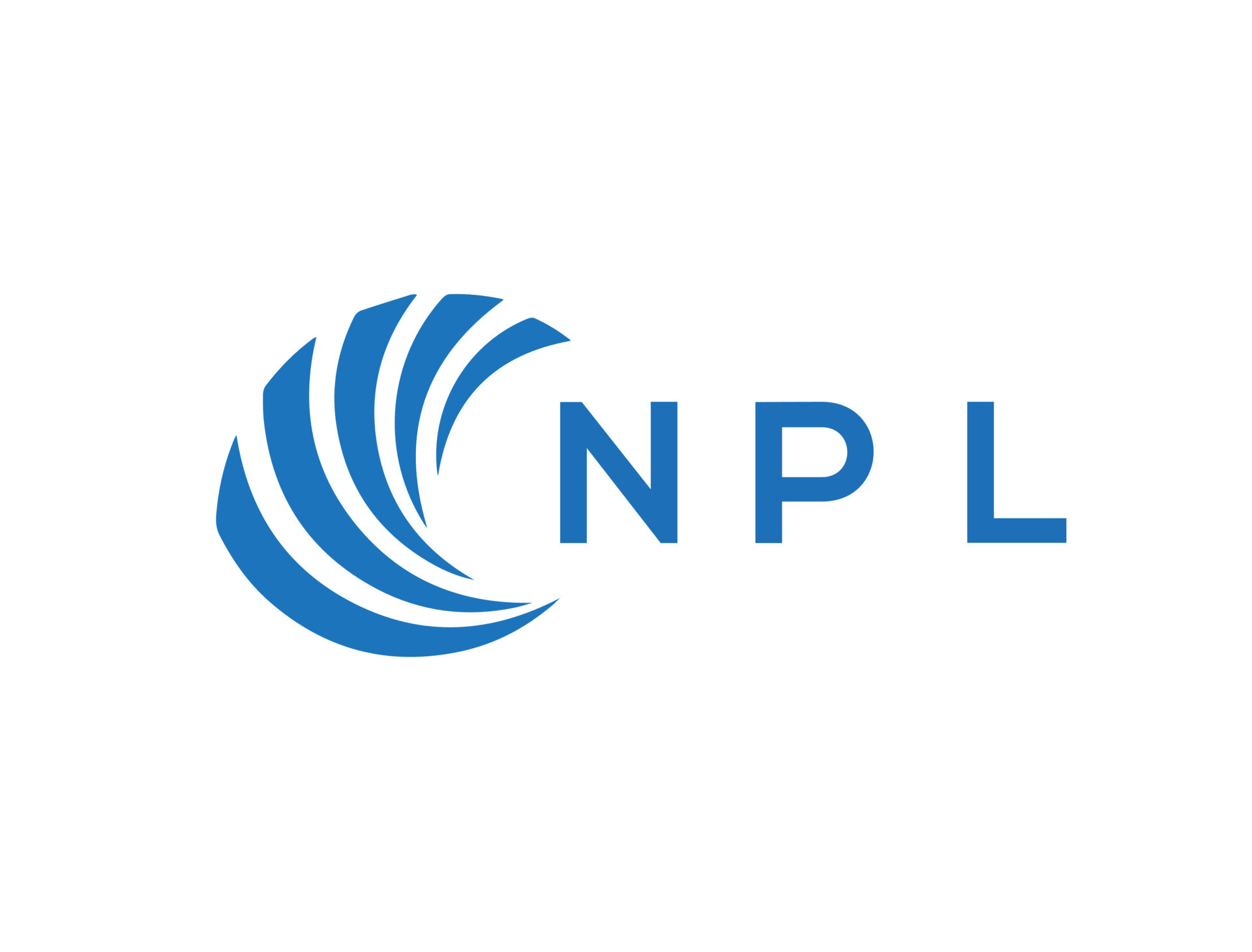 NPL letter logo design on white background. NPL creative circle letter